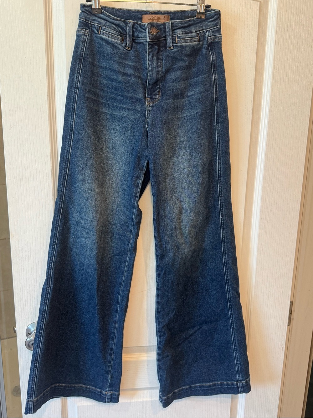Judy Blue Dark Blue High-Rise Wide-Leg Jeans